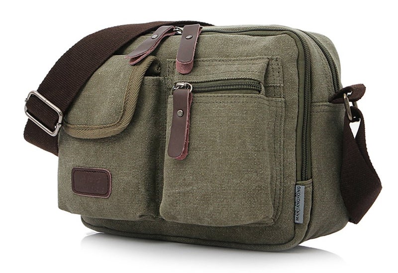 Collsants Small Vintage Canvas Crossbody Purse Travel Shoulder Bags Messenger Satchel Bag - Image 2